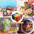 thumbnail image 3 of Material seguro para niños, palitos de madera gigantes de colores para manualidades en casa, proyectos de aula, madera natural de alta calidad, perfectos para diseños creativos de manualidades,, 3 of 7