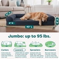 thumbnail image 6 of Furhaven Cooling Gel Dog Bed w/ Removable Bolsters & Washable Cover,Quilted Sofa, Jumbo/XL, Iron Gray, 1 Count, 6 of 9