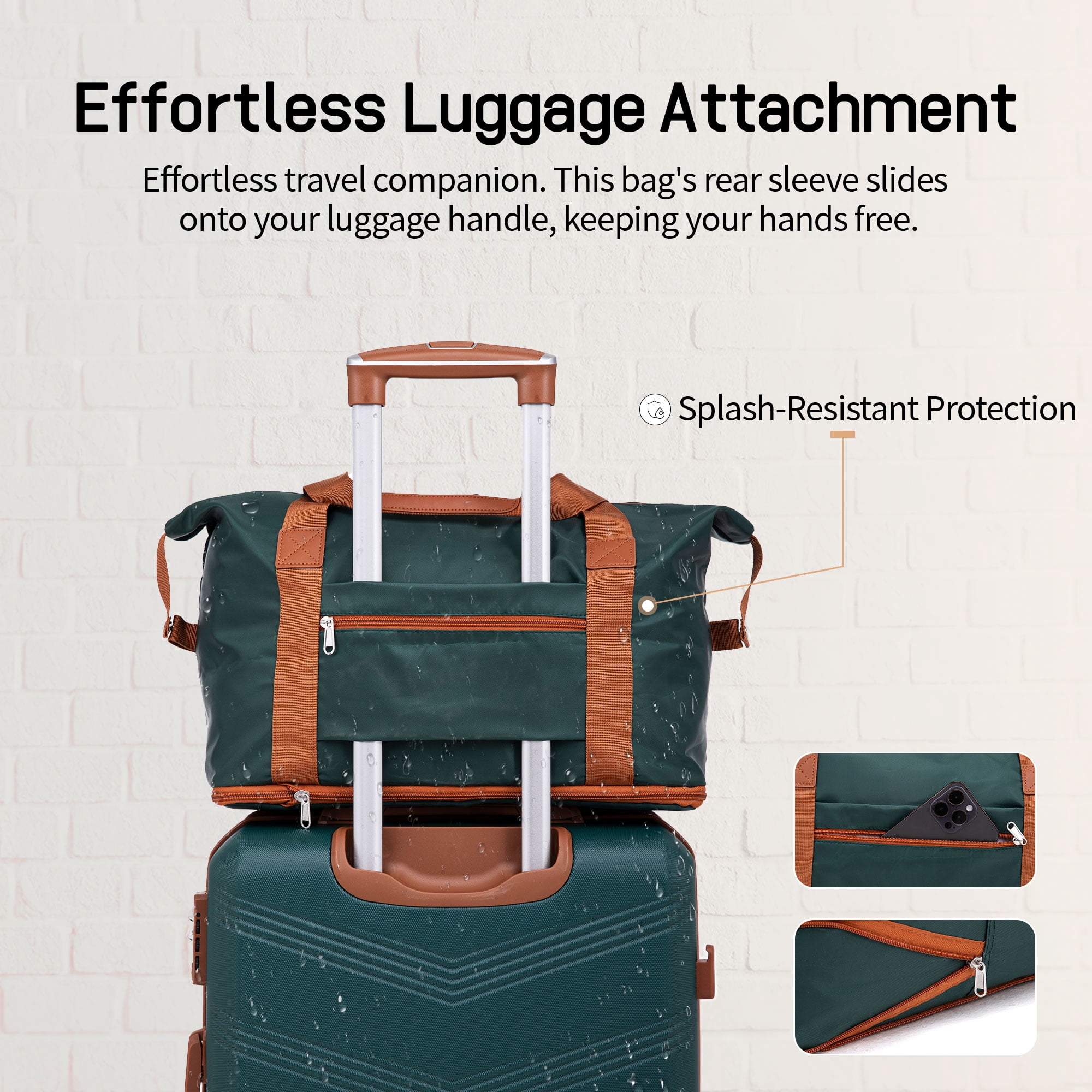 CONCEPZEN 5-Piece Expandable Hardshell Luggage Set with Spinner Wheels TSA Approved Carry On 20-Inch & Checked 24/28-Inch Lightweight Suitcases Suitable for Business and Family Travel