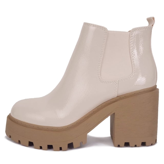 Soda Patent T-Strap Lug Sole Platform Heel main image 0