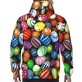 thumbnail image 7 of Pofeuu Easter Eggs2 Print Mens Casual Hooded Collar Drawstring Hoodies Pullover Sweatshirts Casual Long Sleeve Shirts-X-Large, 7 of 7