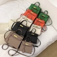 thumbnail image 2 of Nuevo bolso Kelly Birkin con patrón de Litchi de gran capacidad, bolso de hombro tipo bandolera de tendencia versátil a la moda para ir al trabajo, 2 of 5
