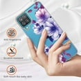 thumbnail image 2 of Allytech Samsung Galaxy A12 Case, Galaxy A12 5G Case, Flower Series Crystal Clear Back Cover Flexible TPU Silicone Shockproof Drop Proof Anti-yellow Protection Case Cover for Galaxy A12, Purple Flower, 2 of 5