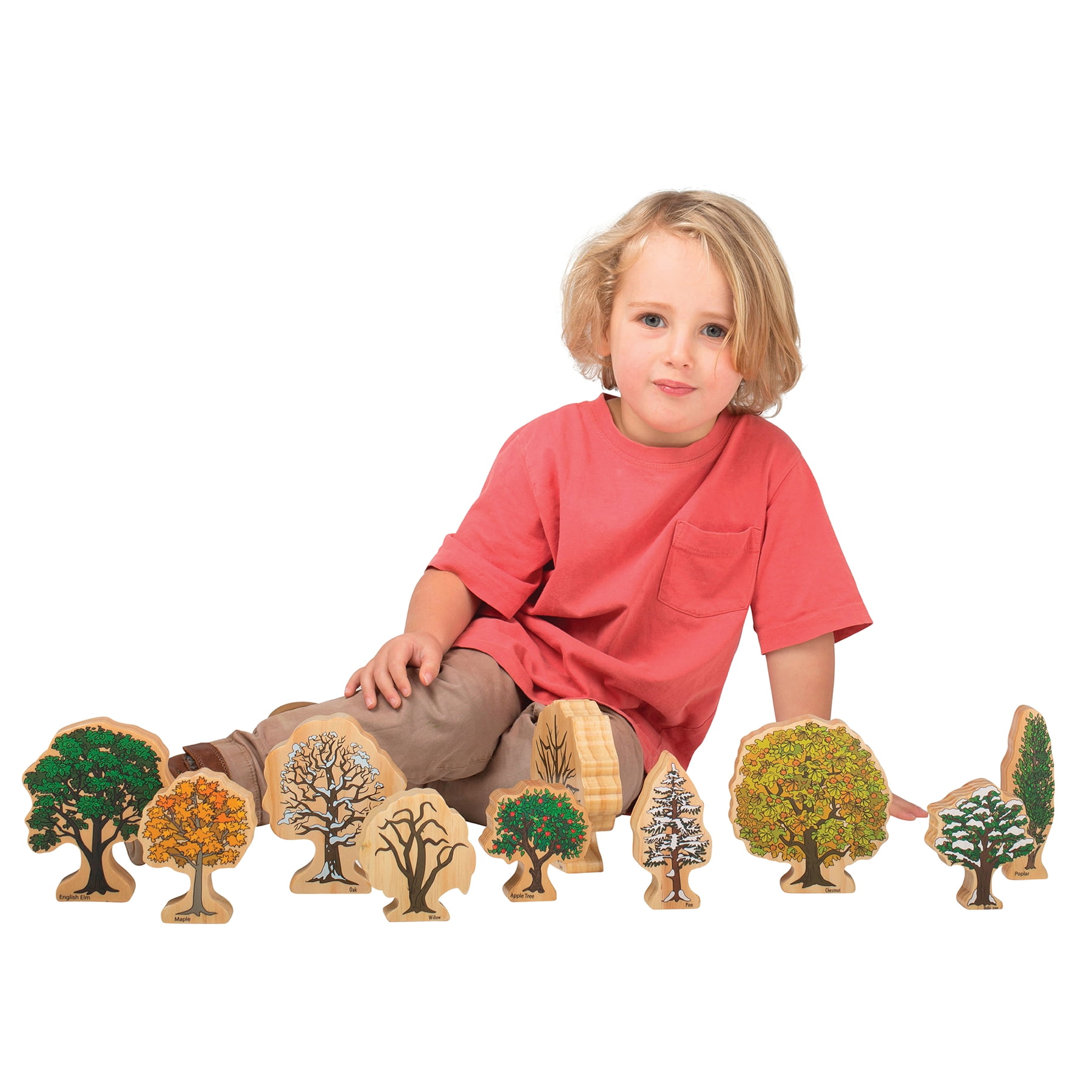 The Freckled Frog Trees of All Seasons Wooden Blocks - Set of 10 - Ages 2+