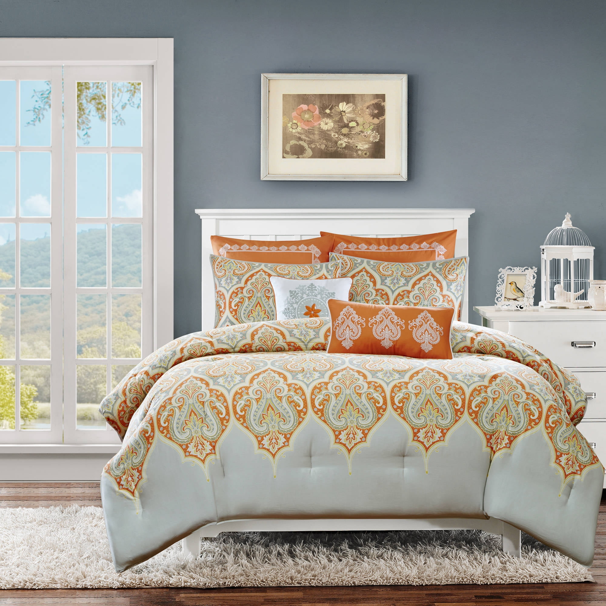 Home Essence Naomi Cotton Sateen Bedding Comforter Set Walmart Com