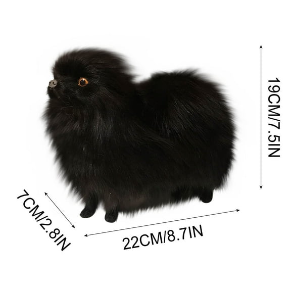ToysYGift Realistic Pomeranian Stuffed Dog Plush Toy Cute Simulation Pets Fluffy Baby Dolls Puppy Home Decor Animal Model Gifts Children