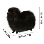 sgeqmo 8.7 Inch- Pomeranian Toys Dog -Plush Stuffed Animal Realistic Dog Plush Toy Pet Present Gift
