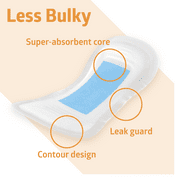 Medline ContourPlus Bladder Control Pads for Men and Women, 8 x 17in, 28 Count