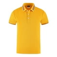 thumbnail image 4 of Sngxgn Polos for Men Mens Polo Shirts Short Sleeve Summer Casual Shirt(Yellow,XXXL), 4 of 9
