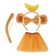 thumbnail image 4 of Lindo Pequeño Mono Orejas Diadema Cola Tutú Pajarita Conjunto Para Halloween Año Nuevo Plátano Marrón Claro, 4 of 8