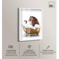 thumbnail image 2 of Bathtime Tiger Shadowbox Print Trendy Bathroom Art by Art Remedy, White Frame, 10 x 15, 2 of 7