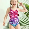 thumbnail image 6 of Alaiyaky Girls One Piece Swimsuit Mermaid Bathing Suit with Mermaid Stickers Summer Beach Swimwear, 6 of 8