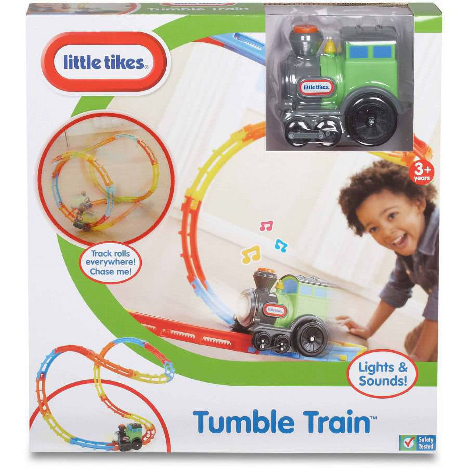 Little TikesMD Tumble TrainMC, train-jouet avec lumières et sons et voie  ferrée réglable qui fera bouger les enfants de 3 ans et +