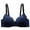 Dark Blue, variant on Ladies Lace Sexy No Steel Ring Bra Girl Gathered Adjustment Chest Underwear