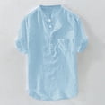 thumbnail image 2 of Kcodviy Chemise à Manches Longues en Coton d'Été pour Hommes Grande Blouse Ajustée à Manches Longues, 2 of 8