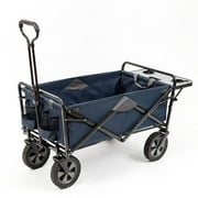 Mac Sports Chariot de jardin utilitaire pliable pliable avec table Bleu marine