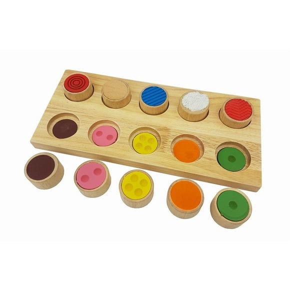 IFIT Montessori Touch and Match, Fabric Cylinders, Montessori Toys Sensorial Material