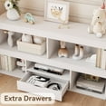 thumbnail image 5 of AOILE Wooden Bookshelf with Drawer, Storage Organizer with Cubby Shelves for Playroom, Classroom, Library, Study Room – White, 5 of 8