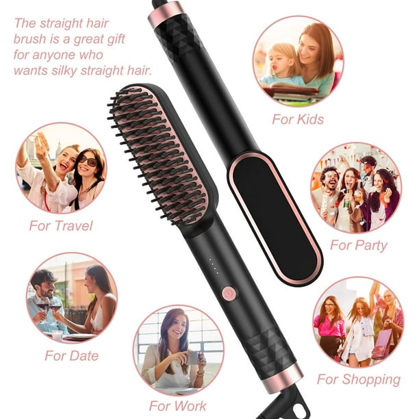 Hair Dryer Straightening Men's Hair With Flat Iron Hair