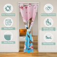 thumbnail image 3 of Mallard Duck Door Drape 59"W X 80"L Flying Water Bird Door Curtain For Doorway Privacy Pink Cheerry Blossom Blackout Curtain Rustic Natural Lake Scenery Room Divider Curtain Adult, 3 of 5
