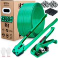 thumbnail image 1 of Kit de flejado Hugbow de alta resistencia, PET en rollo de 1500 lb, 1 of 8