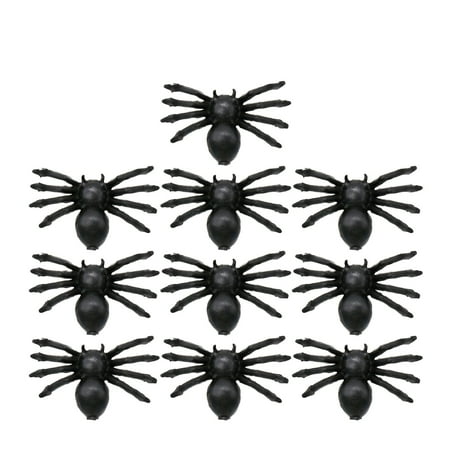 

HAXIHA 10PCS Halloween Decoration Plastic Black Spide Luminous Realistic Scary Spide Prank Halloween House Decoration Halloween Party