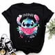 thumbnail image 4 of Camiseta Kawaii stitch para mujer, Tops de verano, camisetas con estampado de corazón de dibujos animados, camiseta de Anime, ropa para mujer, 4 of 4