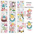 thumbnail image 2 of 88 pcs Easter window stickers, cute bunny egg gnome dwarf electrostatic window stickers window glass door stickers,9 Sheets Window Party Supplies, 2 of 3