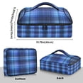 thumbnail image 3 of Iauyy Casserole Carrier for Hot Food Insulated Casserole Travel Carry Bag with Lid Food Warmer Bag for Party/Picnic,Consistent Blue Check Pattern, 3 of 7