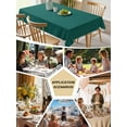 thumbnail image 5 of Dark Green Table Cloth, Modern Pure Dark Green Waterproof Tablecloth for Square Tables, Reusable Washable Fabric Table Cover for Restaurant Kitchen Dining Tables 54"x54", 5 of 6
