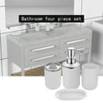 JeashCHAT 4Piece Bathroom Accessory Set Clearance, Includes Soap