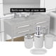thumbnail image 3 of Juego de accesorios de baño de cuatro piezas blanco con dispensador de jabón, cepillo de dientes, vaso y jabonera, juego de plástico dental T-216-4, 3 of 6
