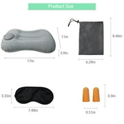 AGCAN Camping Pillow Inflatable Travel Pillows for Adults, Ergonomic Neck & Lumbar Support Camp Pillow for Sleeping