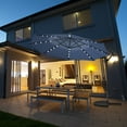 thumbnail image 4 of Costway 90" Blue Cantilever Patio Umbrella, Water-Resistant, 4 of 12