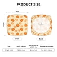 thumbnail image 4 of Kdxio Chair Seat Covers Autumn Leaves And Pumpkins Print Chair Covers for Dining Room Square Washable Chair Protector Seat(Four Pieces), 4 of 5