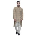 thumbnail image 1 of Atasi Long Sleeve Kurta Printed Button Down Asymmetric Designer Kurta For Boys, 1 of 5
