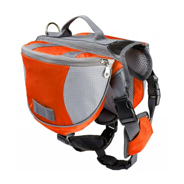 Oxford Cloth Pet Saddle Bag Reusable Lifting Handle Multi-pocket Casual 4 Season Reflective Adjustable Pets Saddlebag Pouch