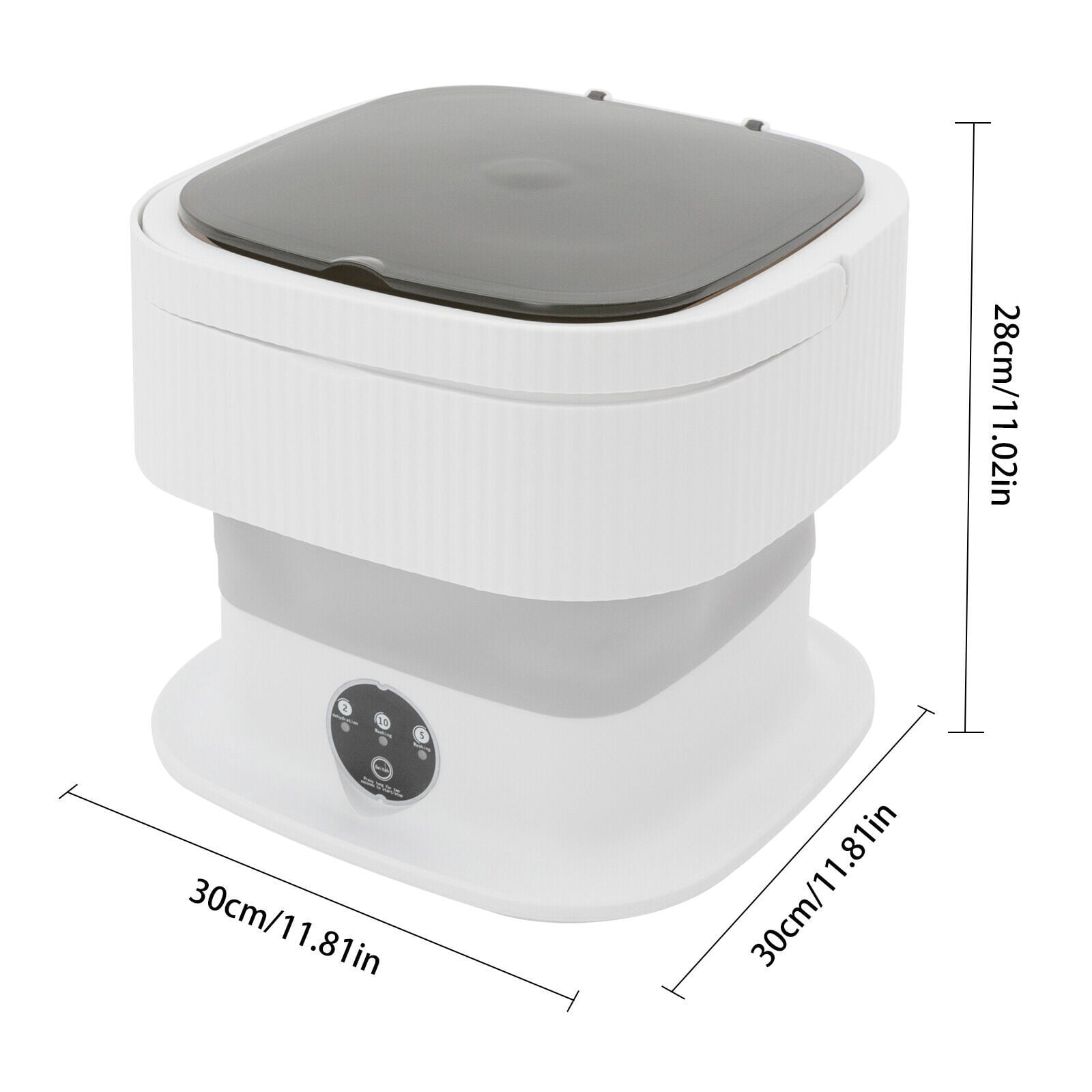 10L/2.64Gal Portable Washing Machine Foldable Bucket Washer 320RPM 40W