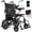 Black, variant on QEASET Foldable Electric Wheelchair for Seniors, More flexible than Mobility Scooter, Mobile phone charging, Black