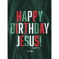 thumbnail image 4 of Blessed Girl Womens Long Sleeve T-Shirt Happy Birthday Jesus, Forest Green, XL, 4 of 4