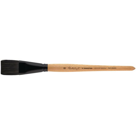 UPC: 0757063645968 | Princeton Brush Catalyst Polytip Short Handle Bristle Brush  Flat Shader  12
