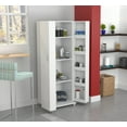 thumbnail image 2 of Inval 2-Door 4-Shelf Laminate Kitchen Pantry Cabinet, Washed Oak, 2 of 9
