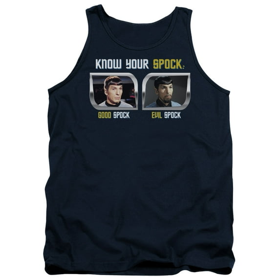 St Original Know Your Spock Adult Tank Top Navy