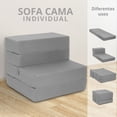 thumbnail image 2 of Sofá Cama Individual Onof SCI Plegable 2 en 1 Cama Portátil Color Gris, 2 of 5