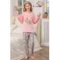 thumbnail image 3 of Aideaone Girls Christmas Fleece Pajamas Set Kids Soft Flannel Winter Pjs 2 Piece Size 7-14, 3 of 8