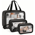 thumbnail image 1 of Estuches De Maquillaje Bolsa Cosmetiquera Set 3 Xtellar negro, 1 of 3