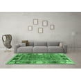 thumbnail image 3 of Ahgly Company Indoor Round Oriental Emerald Green Modern Area Rugs, 8' Round, 3 of 4