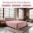 thumbnail image 2 of Unique Bargains Microfiber Gauze Bed Sheet Breathable Flat Sheet Pink 96"x106", 2 of 5