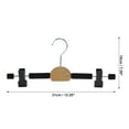 thumbnail image 5 of Unique Bargains 2 Pcs Pants Hanger with Clips Wooden Circle Hook Garment Hanger Black, 5 of 5