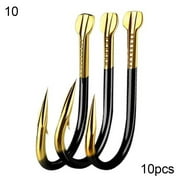 10Pcs Iron Barbed Outdoor Fishing Hooks Bait Holder Fish Tackle Accessories